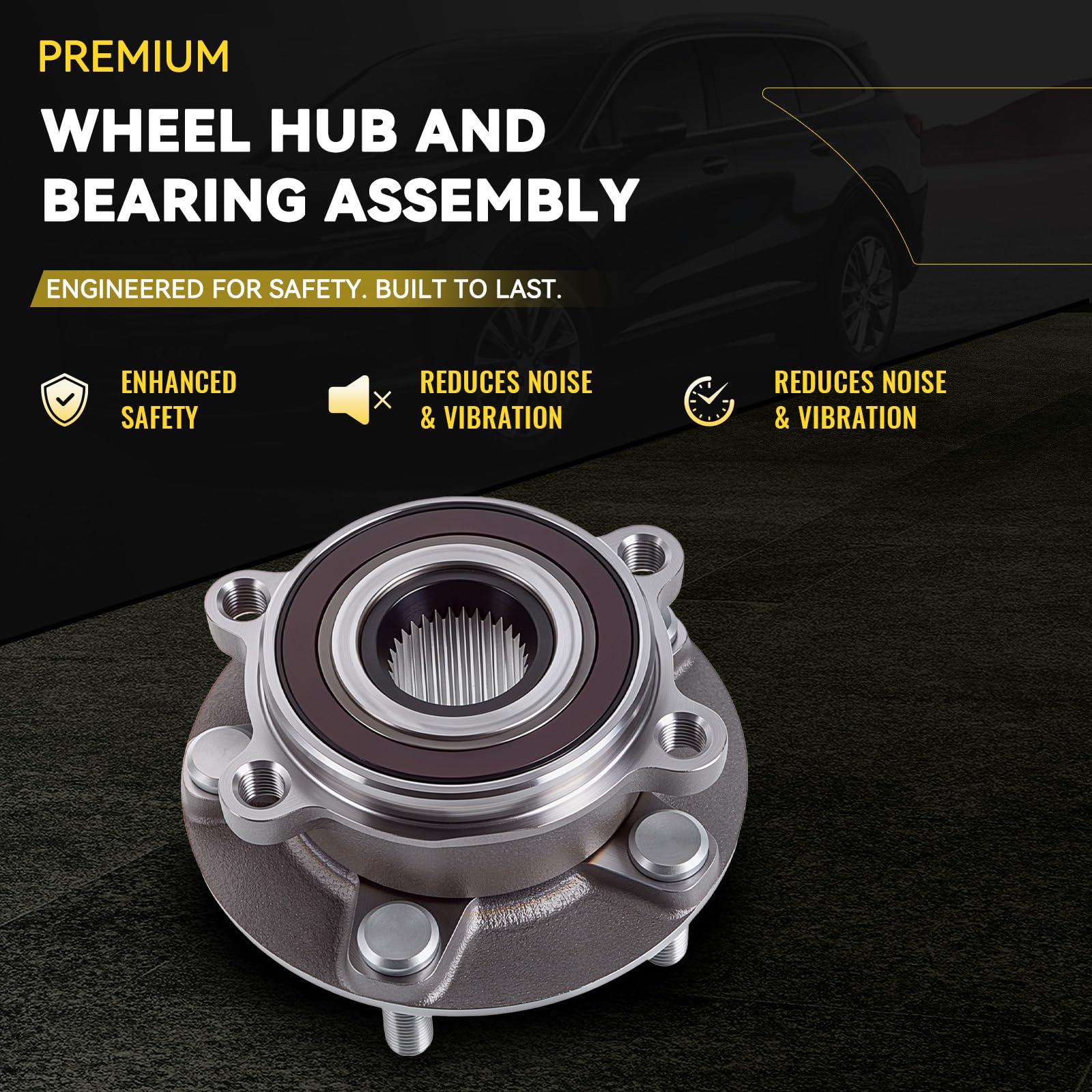 Amazon.com: TUCAREST 513347 Front Wheel Hub and Bearing Assembly